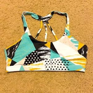 Feed Me Fight Me printed sports bra
